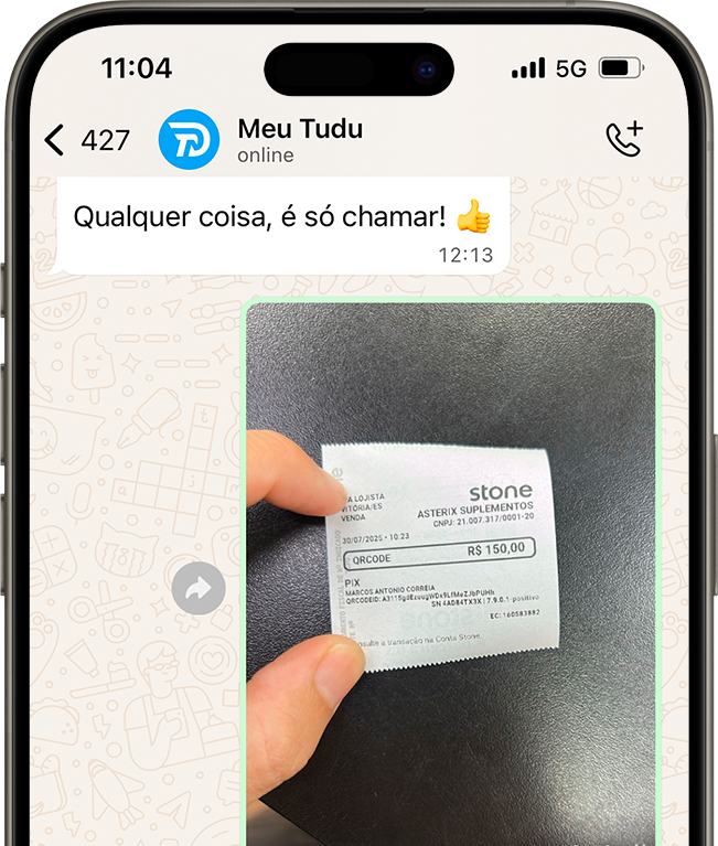 Tela do WhatsApp no celular